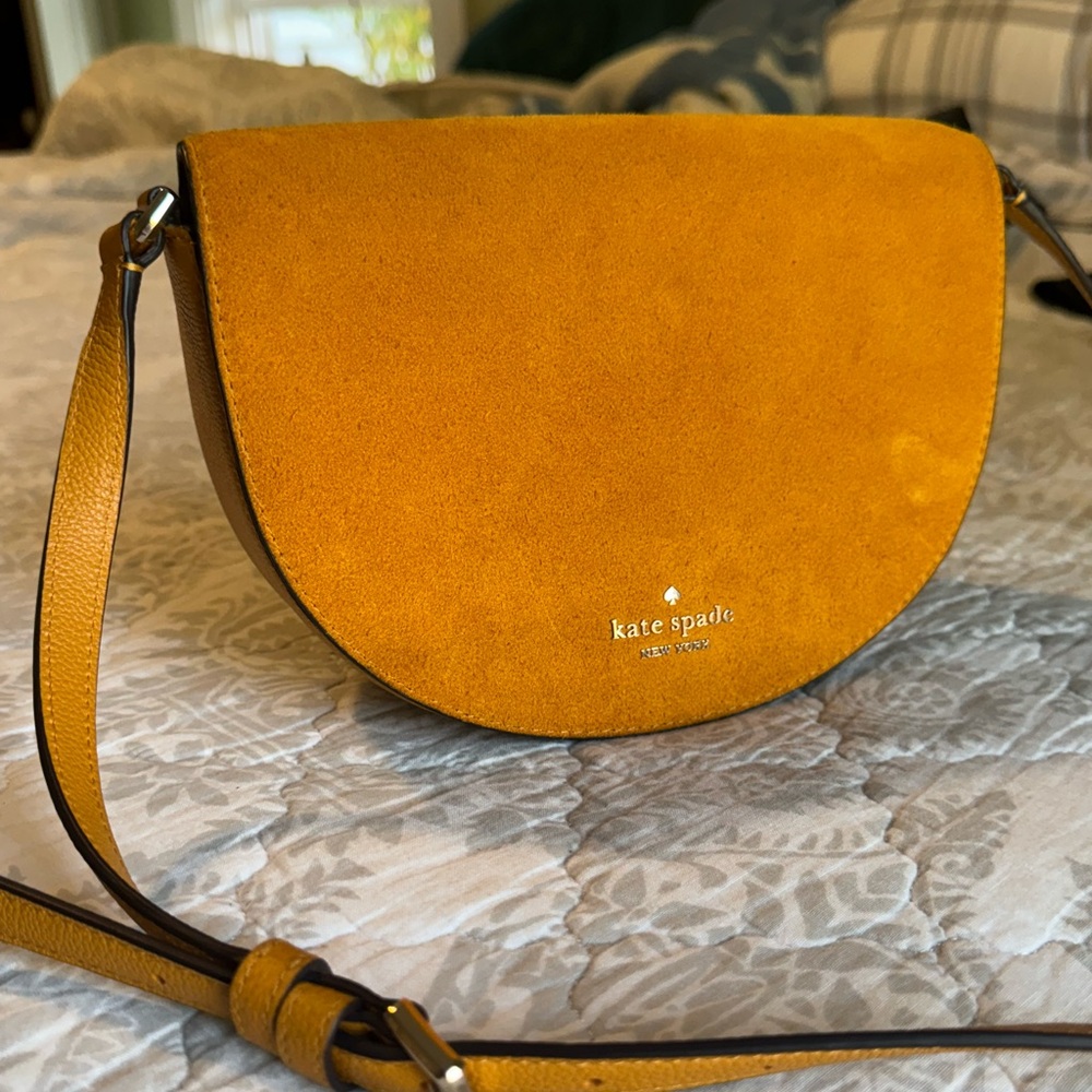 Kate Spade Crossbody Bag - Gold/Mustard Yellow